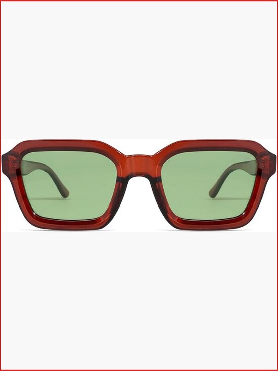 Retro Polarized Square Sunglasses with UV400 Protection Vintage Hexagon Shades main image 4